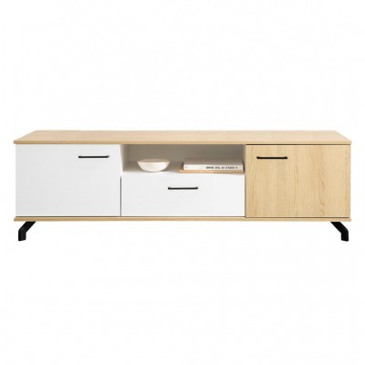 TV komoda MADISON ST-07 (Balta/Dab biszkoptowy) 160 cmNAUJIENA